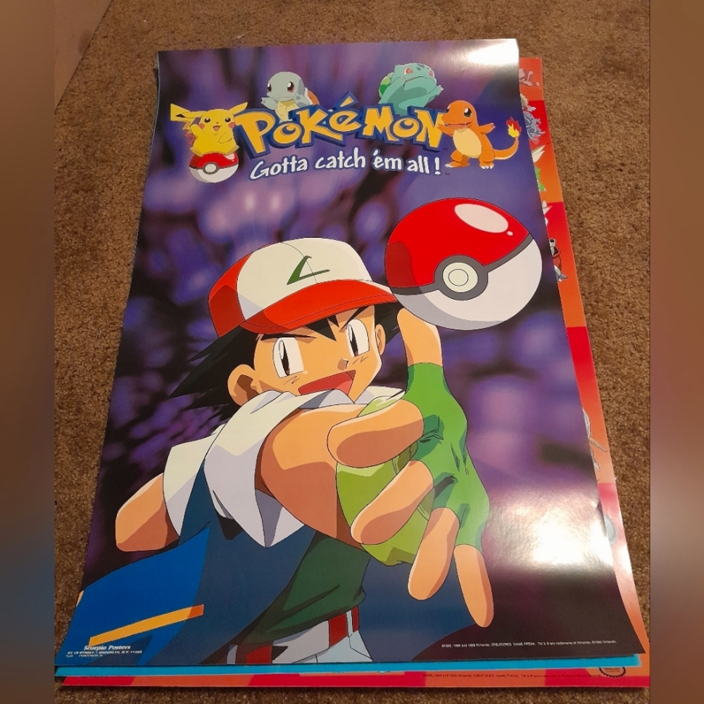 Vintage Pokemon Poster 1999